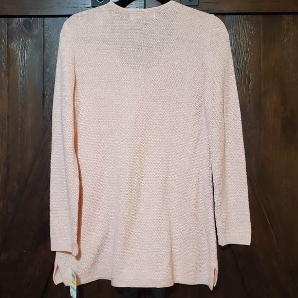 NWOT - Karen Scott Cotton Textured Tunic Top Pink - Picture 3 of 5
